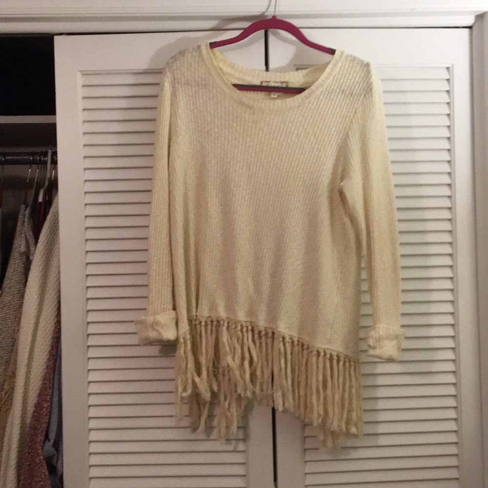 Anthropologie tassel sweater